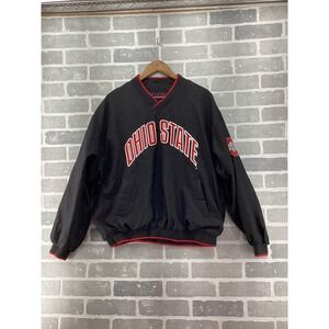 Vintage Crable Sportswear Ohio State Buckeyes Windbreaker Pullover Black Large